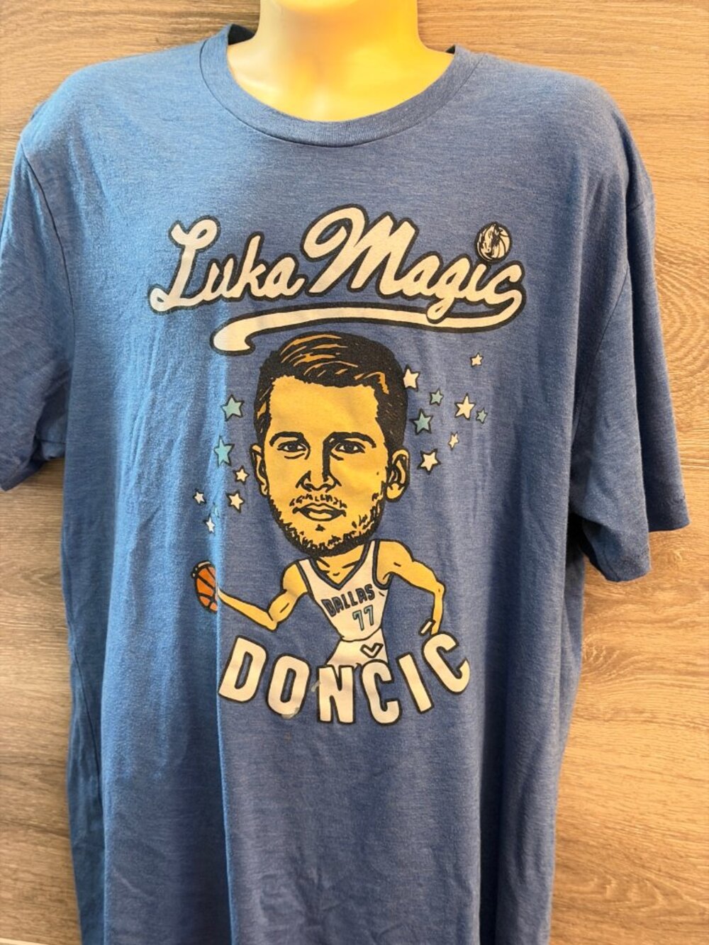 Homage Luka Magic Doncic Shirt Dallas Mavericks 77 Caricature Tee L